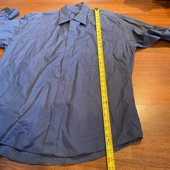 Burberry London 100% cotton blue striped button down shirt large - Picture 10 of 12